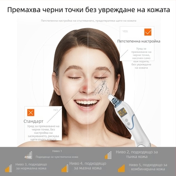 Устройство за премахване на черни точки, модел X3, с електрическо въртене, регулируема предавка, ABS корпус