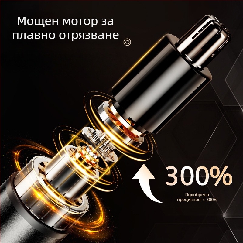 Електрически тример за носни косми, мини уред за подстригване, водоустойчива глава за рязане, презареждаема вградена батерия, автономия над 50 дни