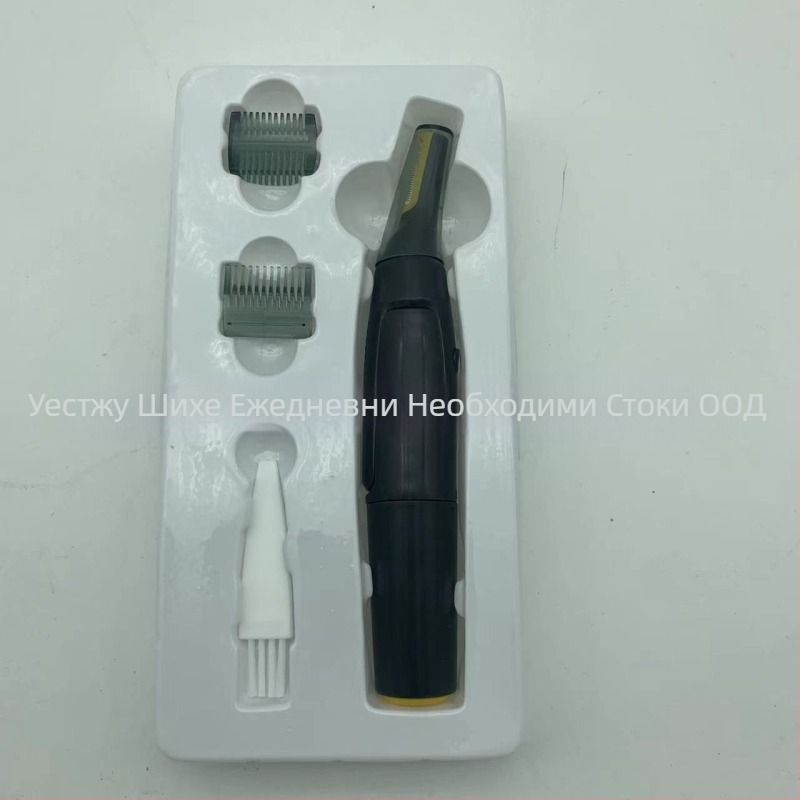 Мултифункционален мини мъжки тример за нос, уши и странични бакенбарди — модел SH-965, ABS корпус, 39 g, сменяем нож, сухо и електрическо захранване