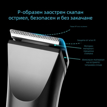 Електрическа самобръсначка с въртяща се глава от 3 остриета, цифров дисплей, USB зареждане, вградена батерия 800–1000 mAh, 60 минути работа, миеща се глава