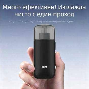 Електрически тример за носни косми, преносим, ABS корпус, вградена литиева батерия 100–300 mAh, глава, която се отделя и може да се мие, живот на батерията над 30 дни