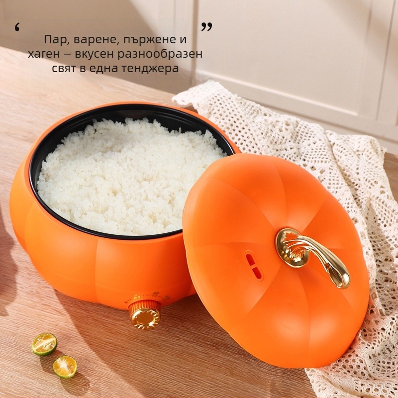 Многофункционален електрически горещ съд за дома: 1201-1500W, капацитет над 6L, пара, варене, пържене, задушаване и готвене, управление с копче