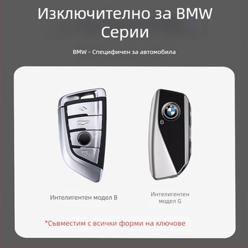 BMW обвивка за ключ от цинкова сплав за серия 5, серия 3 (325Li), 530, X5, X3, X2, X6, X7 – висок клас