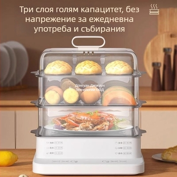 Електрическа пароварка, еднослойна, капацитет 10 л и повече, сензорно управление, модел 166