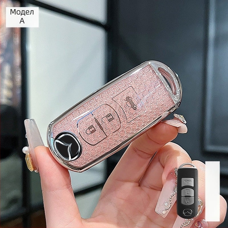 Калъф за ключ Mazda 3/Axela/Atenza – TPU, стил Trend, съвместим с CX-30/CX-50/CX-5/CX-4, Huihuang Da