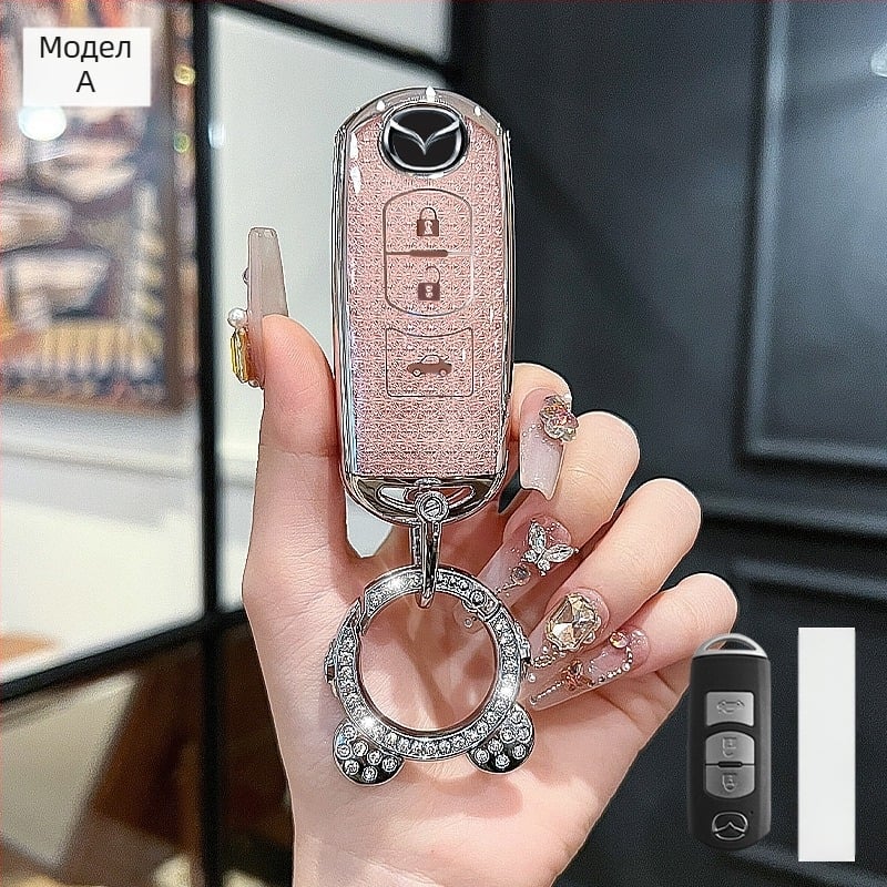 Калъф за ключ Mazda 3/Axela/Atenza – TPU, стил Trend, съвместим с CX-30/CX-50/CX-5/CX-4, Huihuang Da