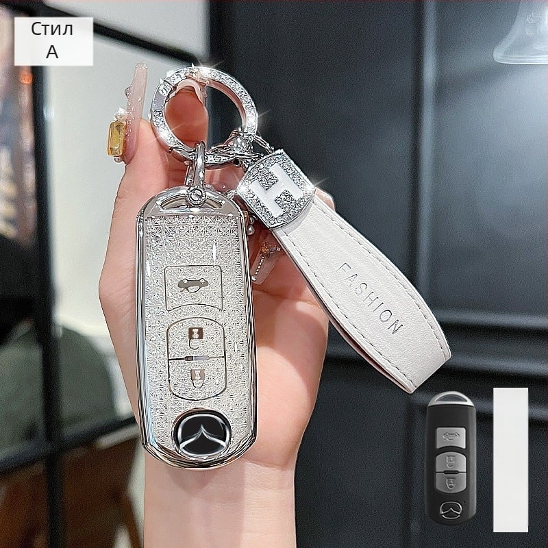 Калъф за ключ Mazda 3/Axela/Atenza – TPU, стил Trend, съвместим с CX-30/CX-50/CX-5/CX-4, Huihuang Da