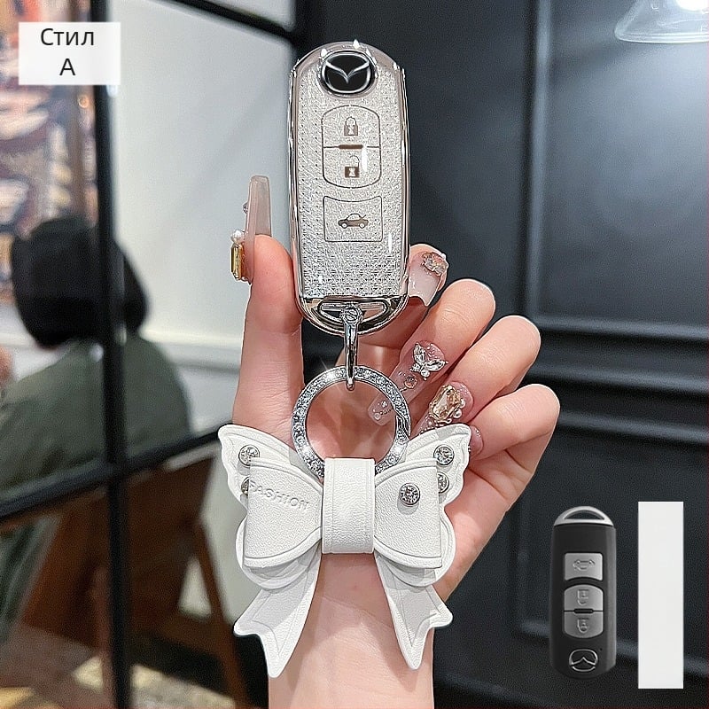 Калъф за ключ Mazda 3/Axela/Atenza – TPU, стил Trend, съвместим с CX-30/CX-50/CX-5/CX-4, Huihuang Da