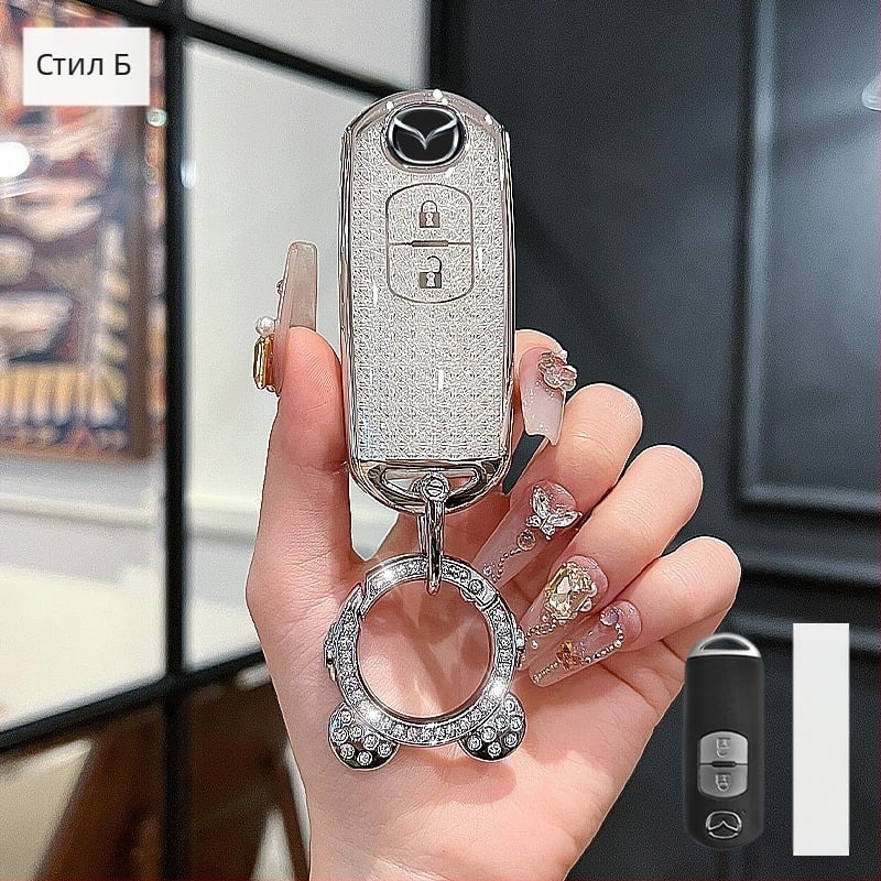 Калъф за ключ Mazda 3/Axela/Atenza – TPU, стил Trend, съвместим с CX-30/CX-50/CX-5/CX-4, Huihuang Da