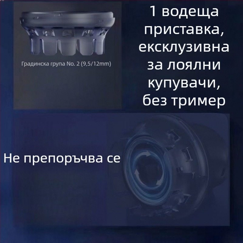 Електрическа машинка за подстригване на коса с безчетков мотор, керамични ножове, презареждаща се, вградена батерия, нисък шум