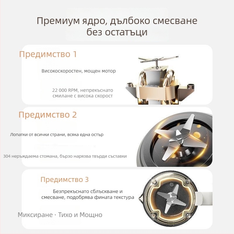 Високоскоростен блендер с нагряване, мултифункционален, 1.2 L капацитет, тъч контрол, автоматично управление