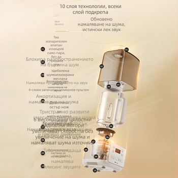 PBJ-F01G1 Високоскоростен блендер за разрушаване на клетъчните стени, 1.5 л капацитет, сензорно управление, изолация, хранителни добавки, таймер