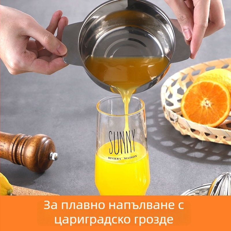 Ръчна сокоизстисквачка от 304 неръждаема стомана, ръчно управление, за лимони и портокали, многофункционална, без електричество, марка Excellent chef's products