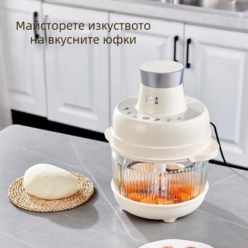 Електрическа мултифункционална месомелачка за кухня, капацитет 5–10 л, скорост 10000–19999 оборота в минута, напрежение ≤36 В, 4 ножа, напълно автоматична сензорно управление