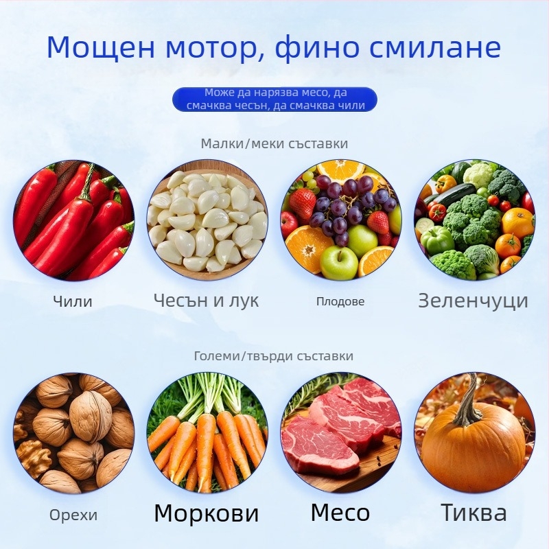 Домашна месомелачка от неръждаема стомана, 4 ножа, висока мощност, кухненски уред