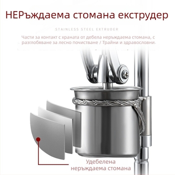 Ръчна преса за пържени картофи - 304 неръждаема стомана, многофункционална, персонализирана обработка, принтирано лого, готова за частна марка