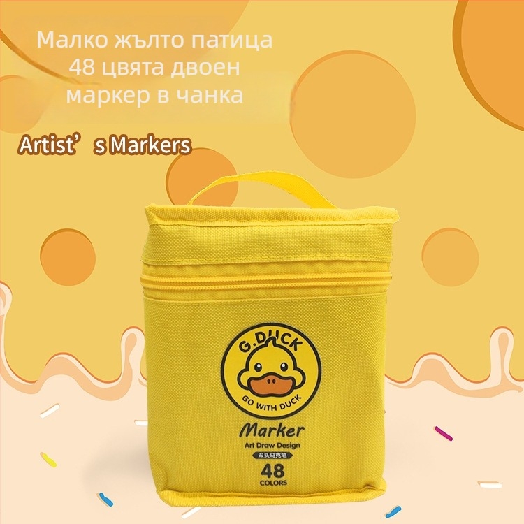 Маркер за рисуване за деца – G.DUCK, маслена основа, бързосъхнещ, съвместим с водни бои (Марка: G.DUCK; Опаковка: 25 бр.; Тегло: 0,834 кг; Вид мастило: маслена основа)