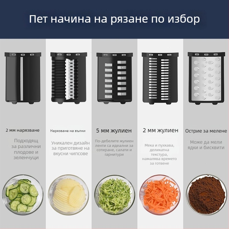 Електрическа месомелачка от неръждаема стомана, домашна многофункционална кухненска машина за рязане на зеленчуци и изцеждане на сокове, насадка за наденици
