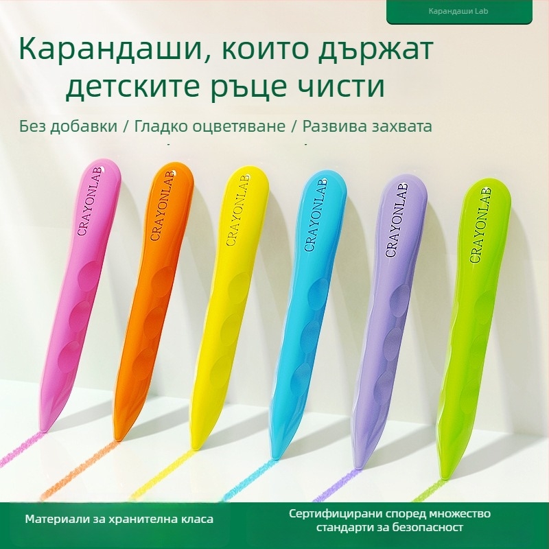Детски триъгълни восъчни моливи за рисуване, 36 цвята, печат на лого и персонализация, подходящи като подарък за деца