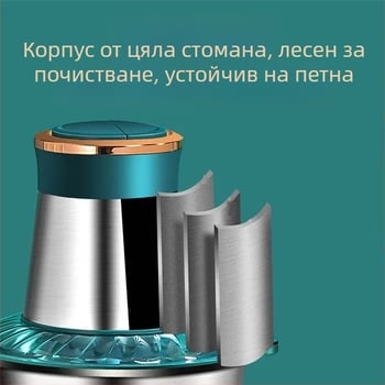 3-литров кухненски процесор от неръждаема стомана с управление на две скорости и система от 4 остриета