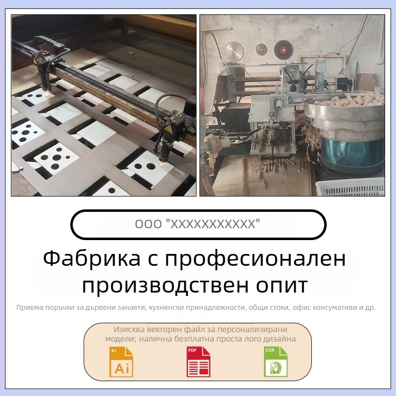 Дървен държач за моливи за бюро с много дупки, квадратна форма, модел Fxbj, възможност за печат на лого, персонализиране