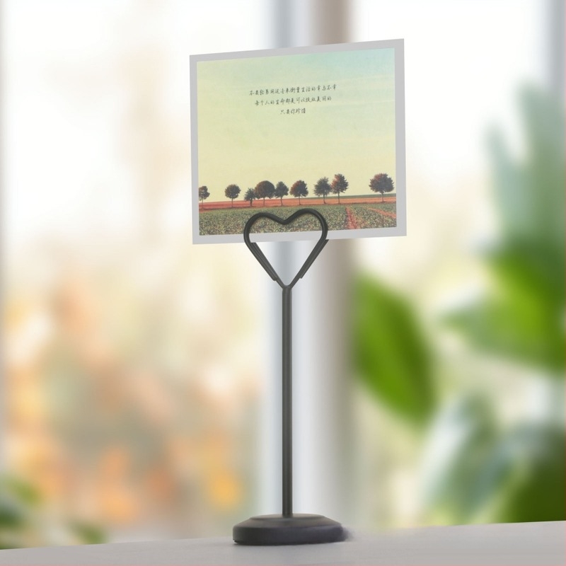 Държач за визитки и меню от неръждаема стомана, модел 2356, еднослоен, геометрична форма, вместимост 50 карти, възможност за печат на лого