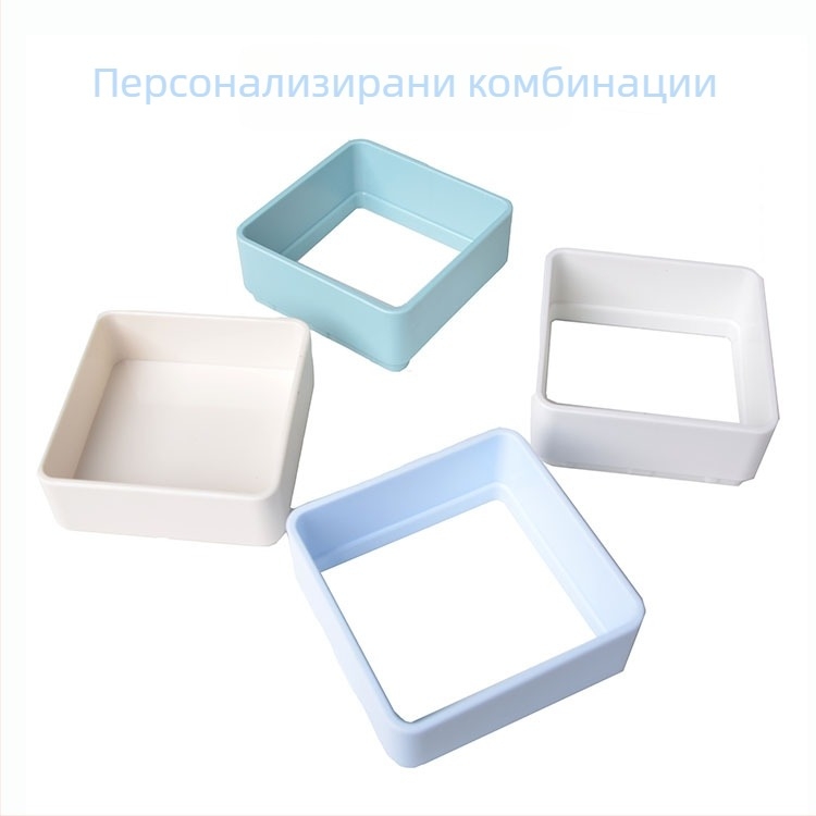 Държач за писалки, квадратен пластмасов, модел 3009, японски стил, офисно съхранение, без лого, без персонализация
