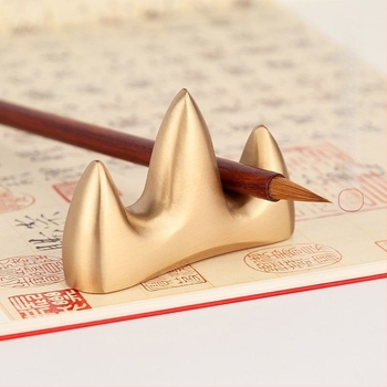 Латунен държач за писалки и четки, креативен многофункционален настолен декоративен аксесоар за калиграфия