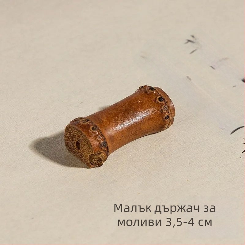 Бамбукова стойка за писалка – естествен бамбук, декоративна подставка за четирите съкровища, старинен минималистичен дизайн; Материал: Бамбук; Дизайн: Естествено свързване; Изложба: Четири съкровища