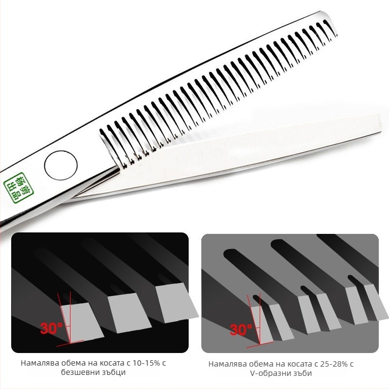 Yang ножици за коса – професионален комплект разреждащи ножици за подстригване с плоски зъби, остри ножове