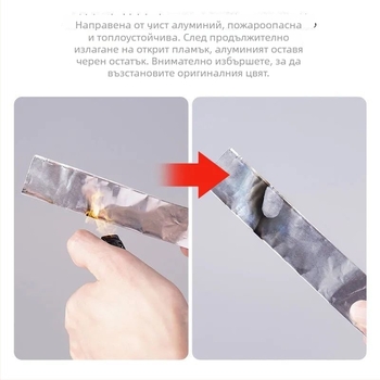 Алуминиева фолио лента за висока температура — кухненски уплътнител, 0.07 мм, краткотрайна 300°C, дълготрайна 80°C, за водонагреватели и тръби за отвеждане на дим