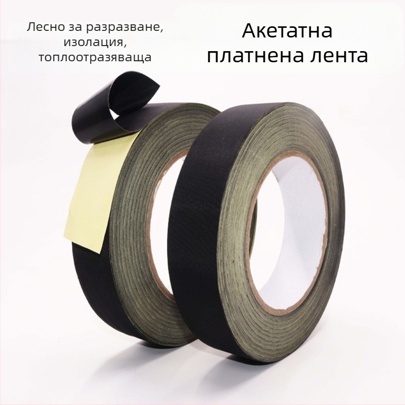 Ацетатна платнена лента за висока температура и защита при запояване — лента с висока вискозност, акрилно лепило, дебелина 0,22 мм