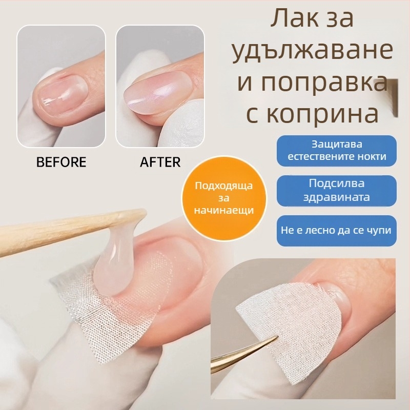 Finger Fantasy Ноктени инструменти – Преносим мултифункционален комплект за удължаване и ремонт на нокти с лента от копринено влакно