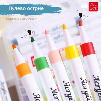 Lexuan комплект акрилни маркери с кръгъл връх, голям капацитет за рисуване