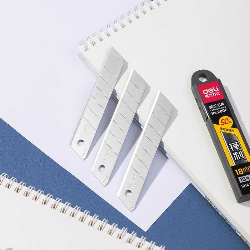 Дели сменяеми остриета за канцеларски нож, модел 2011F, нето тегло 0.071 кг