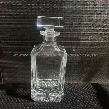 Кристален декантер за уиски – комплект, европейски стил, ретро лукс, включва капак и чаши, 6 части