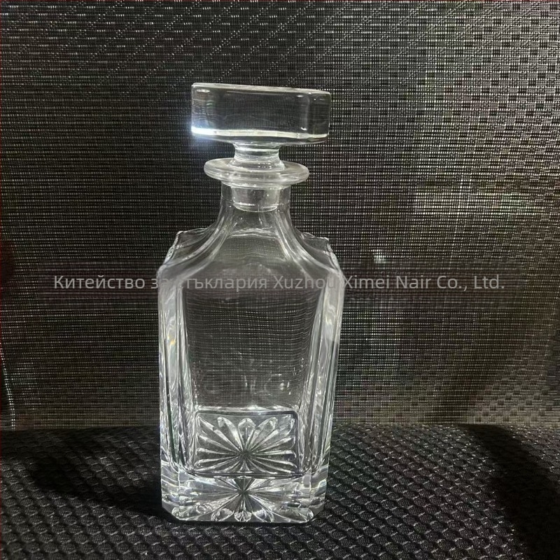 Кристален декантер за уиски – комплект, европейски стил, ретро лукс, включва капак и чаши, 6 части