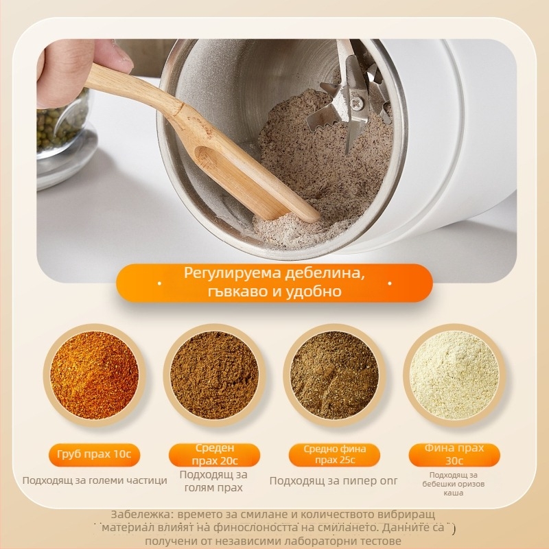 Мултифункционална домашна мелачка за месо, 3–5 л капацитет, корпус и чаша от неръждаема стомана, 5-скоростно управление, пълна автоматичност, повече от 6 смесителни лопатки