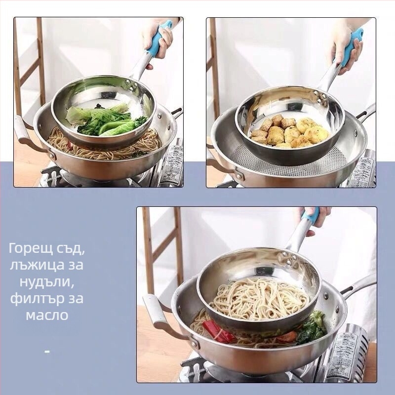 Скимър за ръчно приготвена супа от скариди с големи отвори – многофункционална рибена лъжица (Материал: ПП; Внос: Не; Функция: Други)