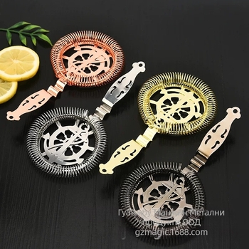 Бар инструмент за разделяне на лед от неръждаема стомана, серия Wine filter, MJL, персонализация на лого