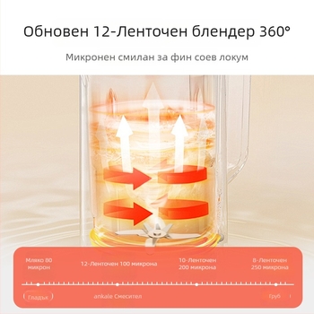 Машина за соево мляко за 2–3 човека, 0.65L, 750W, 220V, Автоматично почистване