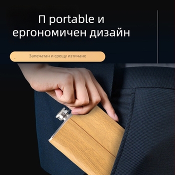 Неръждаема стоманена фляга за мъже — преносим къмпинг комплект с фляга, чаша за вино и фуния