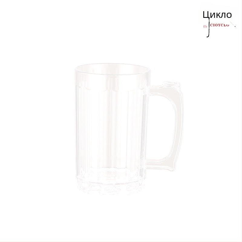 Пивна чаша от акрил, капацитет 401–500 ml, модерен минималистичен стил, правоъгълна форма
