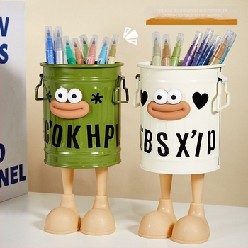 Метален държач за писалки, кръгъл, голям капацитет, модел BTSF, настолен органайзер