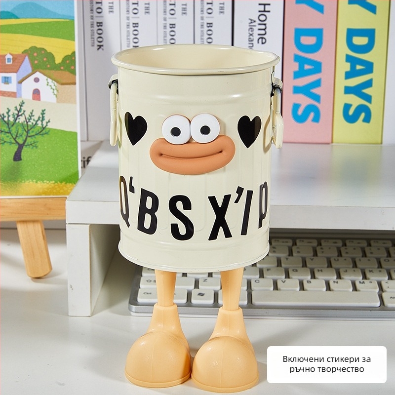 Метален държач за писалки, кръгъл, голям капацитет, модел BTSF, настолен органайзер