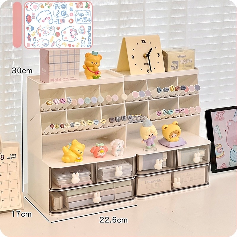 Десктоп държач за моливи, многофункционален органайзер за учебна маса, детска кутия за съхранение за ученици, пластмасова кутия за съхранение, персонален подарък