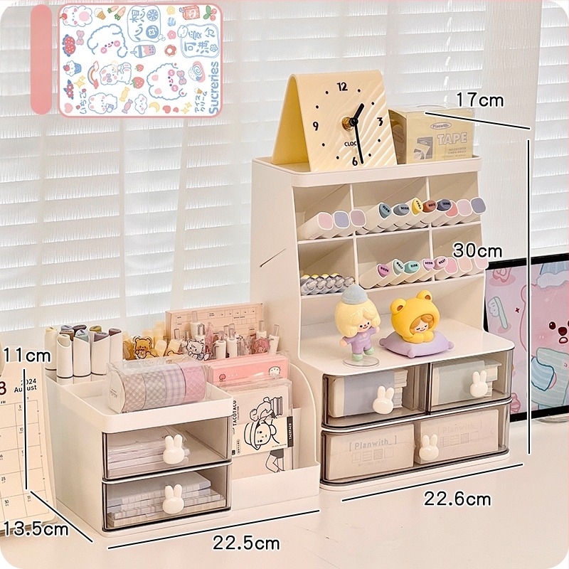 Десктоп държач за моливи, многофункционален органайзер за учебна маса, детска кутия за съхранение за ученици, пластмасова кутия за съхранение, персонален подарък