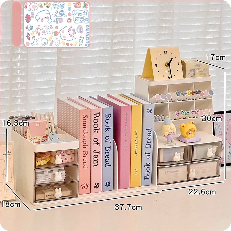 Десктоп държач за моливи, многофункционален органайзер за учебна маса, детска кутия за съхранение за ученици, пластмасова кутия за съхранение, персонален подарък