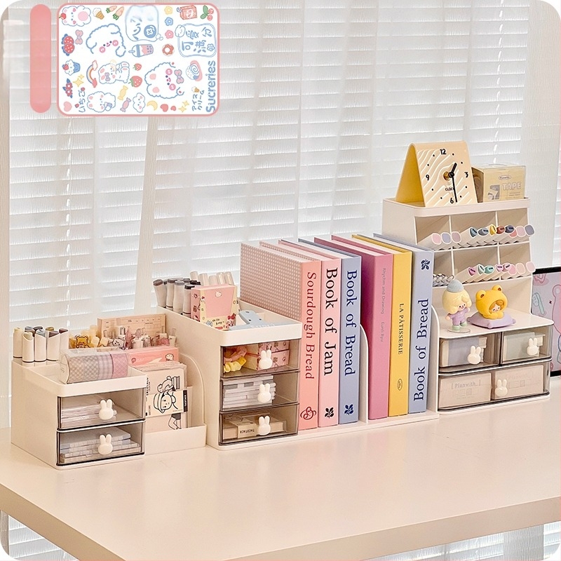 Десктоп държач за моливи, многофункционален органайзер за учебна маса, детска кутия за съхранение за ученици, пластмасова кутия за съхранение, персонален подарък