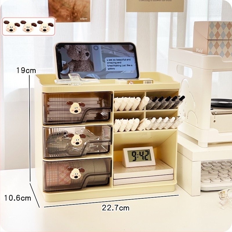 Десктоп държач за моливи, многофункционален органайзер за учебна маса, детска кутия за съхранение за ученици, пластмасова кутия за съхранение, персонален подарък
